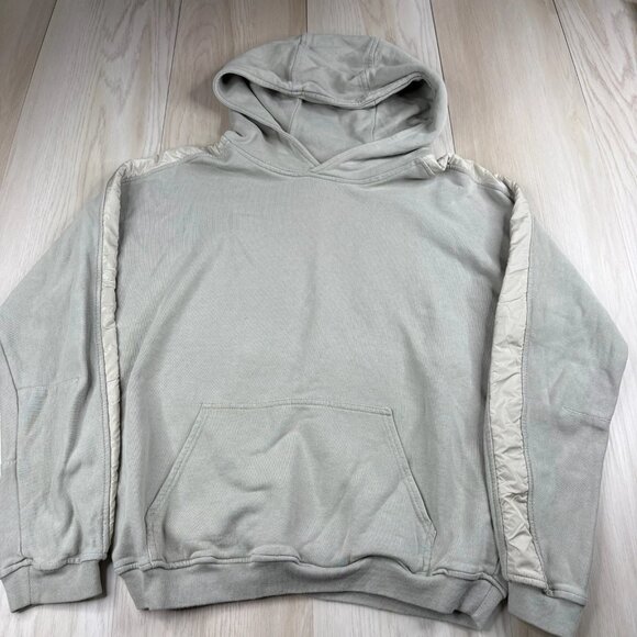 Represent Mens Green Gray Oversized Pullover Ribbed Sweatshirt Hoodie Size Small - Picture 1 of 13